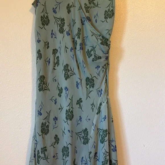 Sundance Silk Sage Green Wrap Midi Dress 10 - Picture 6 of 13
